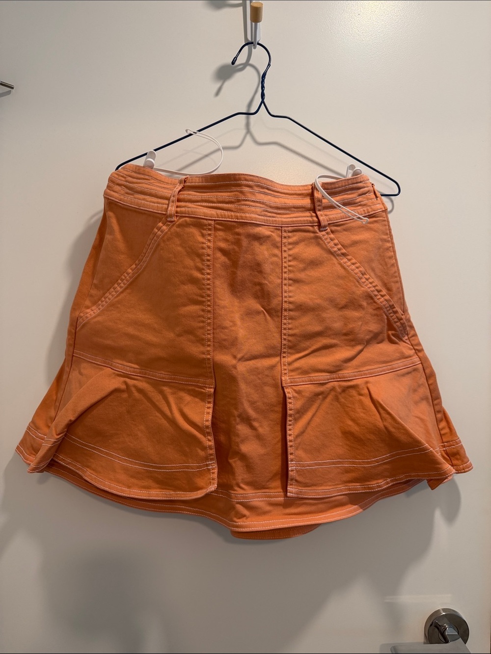 [Anthropologie - Pilcro] Orange Mini Skirt with Panel Pockets
